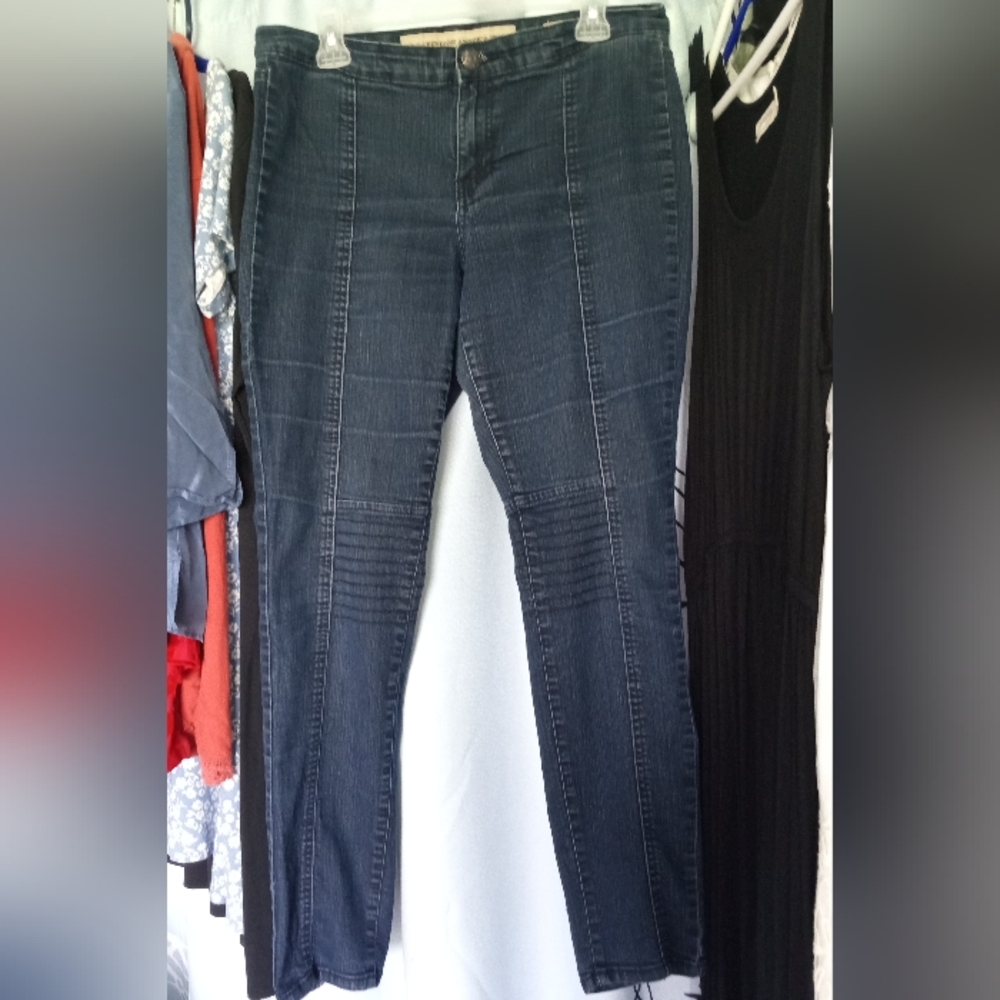 Nine West Dark Wash Denim Jeggings w/ Seaming Details